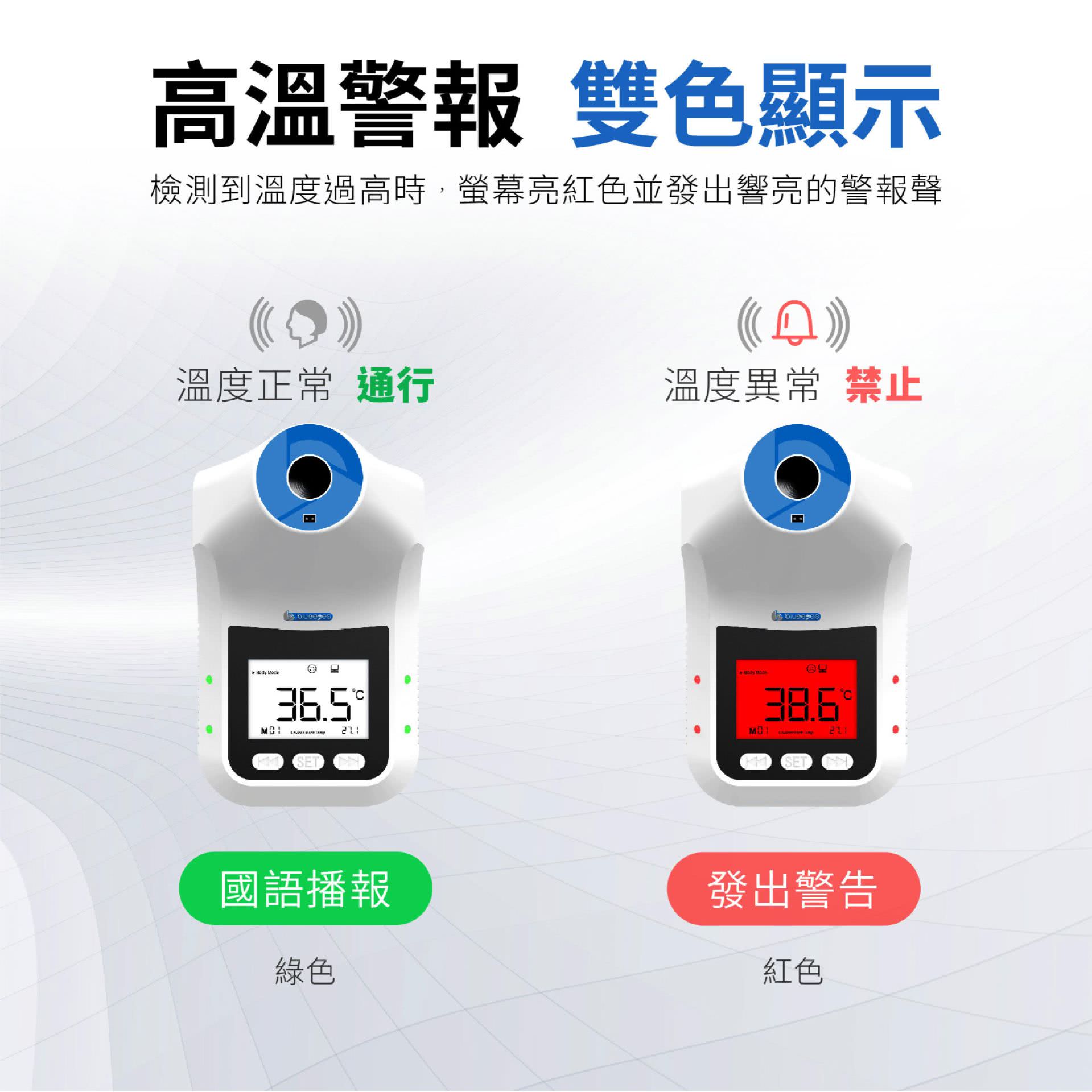 BE-4302安心量内置高温警报显示。